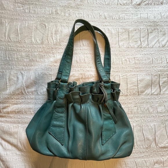 Lucky Brand Handbags - Lucky Brand Teal Leather Shoulder bag